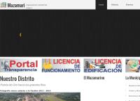 Sitio web de Municipalidad Distrital De Mazamari