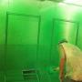 Pintando Porta Banners color verde