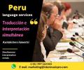 Traducción simultánea en LIMA CUSCO ICA