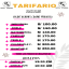 TARIFARIO SIDERAL 2025