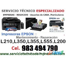 SERVICIO TÉCNICO DE IMPRESORAS EPSON Y HP /PLOTTER HP